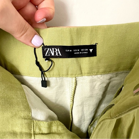 Zara Linen Cotton Blend  Shorts - Picture 5 of 8